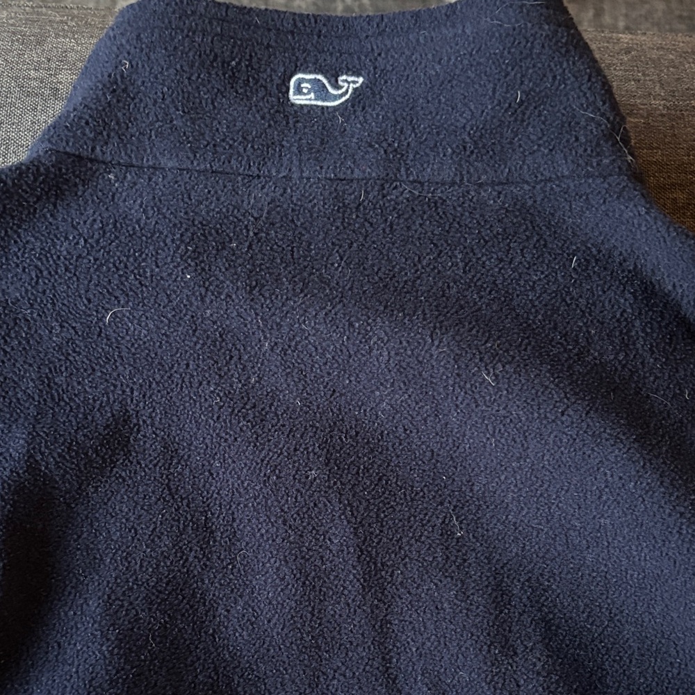 Vineyard Vines Men's Black Fleece Zip-Up Sweater - Picture 6 of 6
